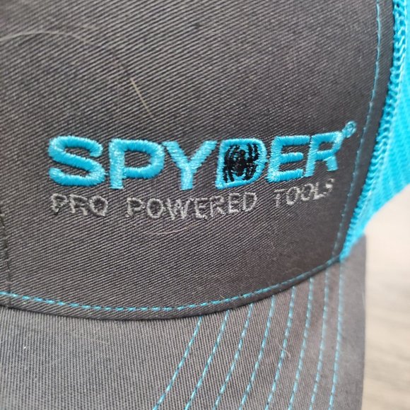 Spider grey / light blue snapback hat /cap - Picture 5 of 7